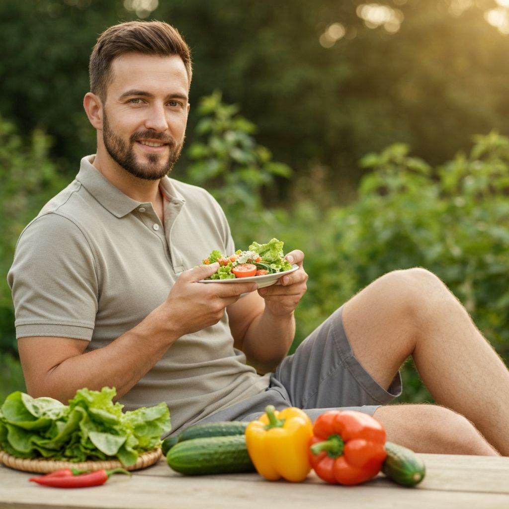 Healthy meal for men