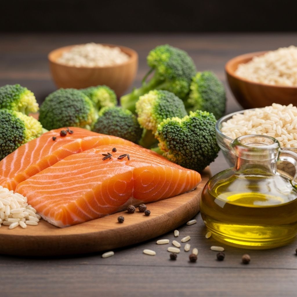 Salmon and whole grains